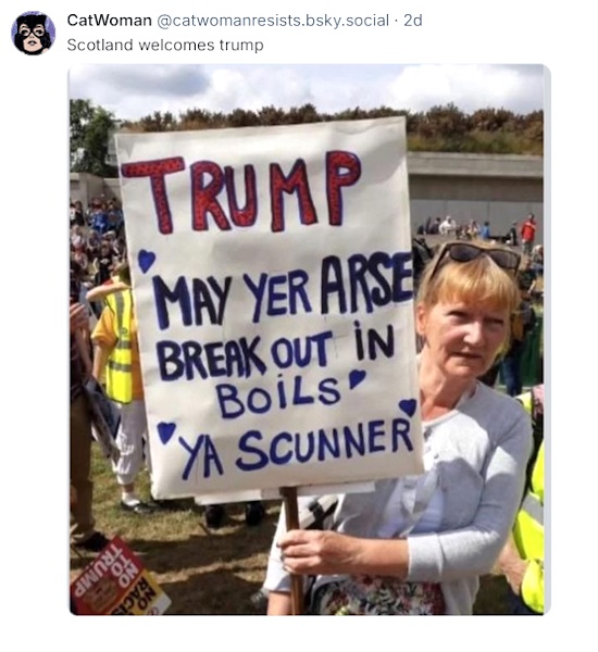 Scotland greets Trump