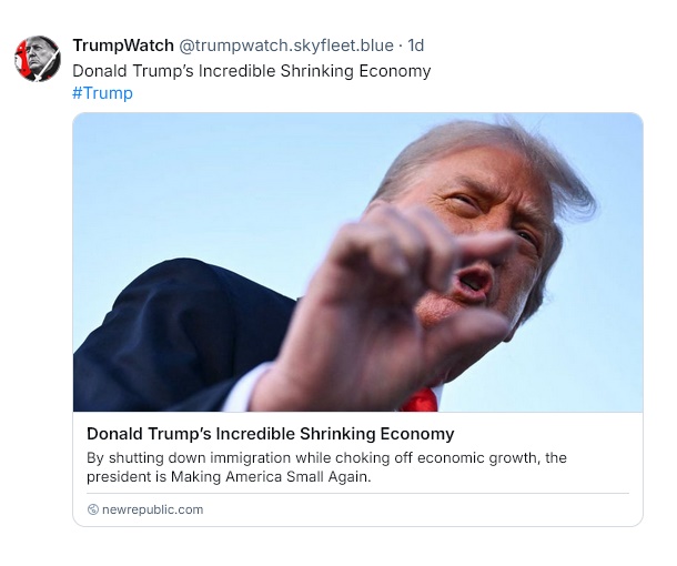 Trump's shrinking economy