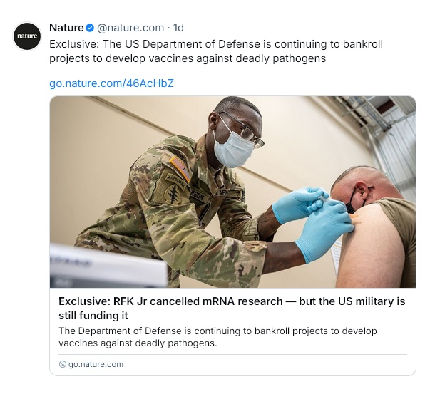 Pentagon does vaccines