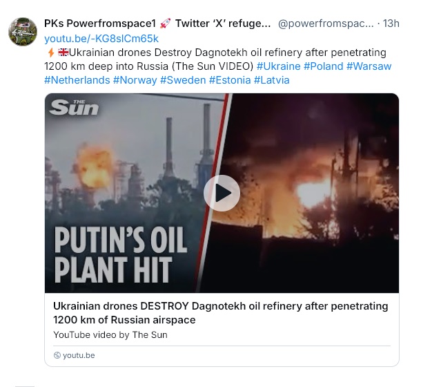 Ukraine strikes Russia