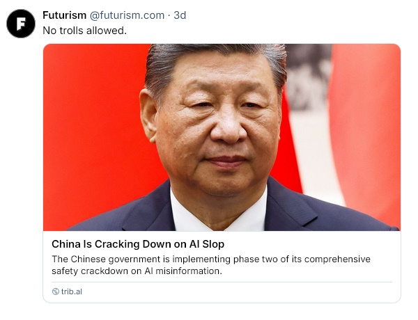 China regulates AI