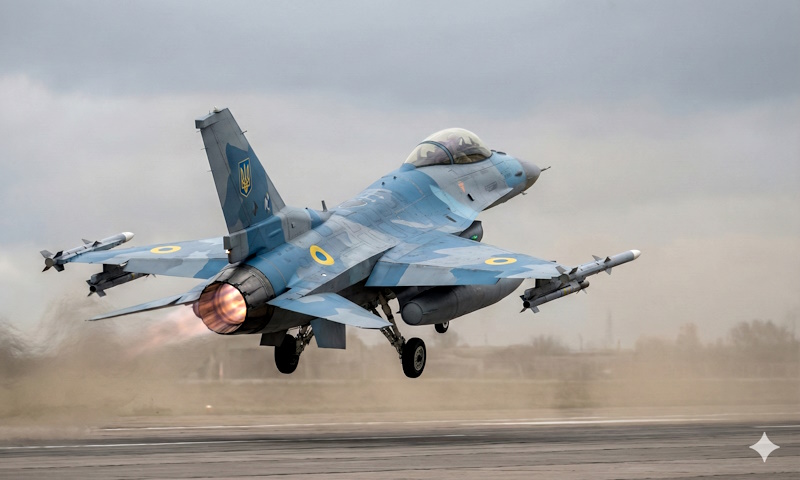 synthetic Ukrainian F-16