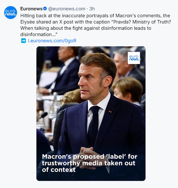 Macron on fake news