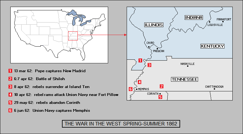 war in the West 1862