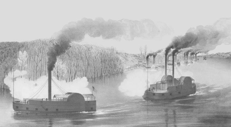 timberclad gunboats at Shiloh