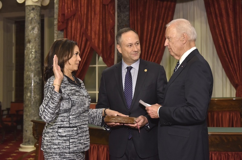 Kamala sworn in as senator